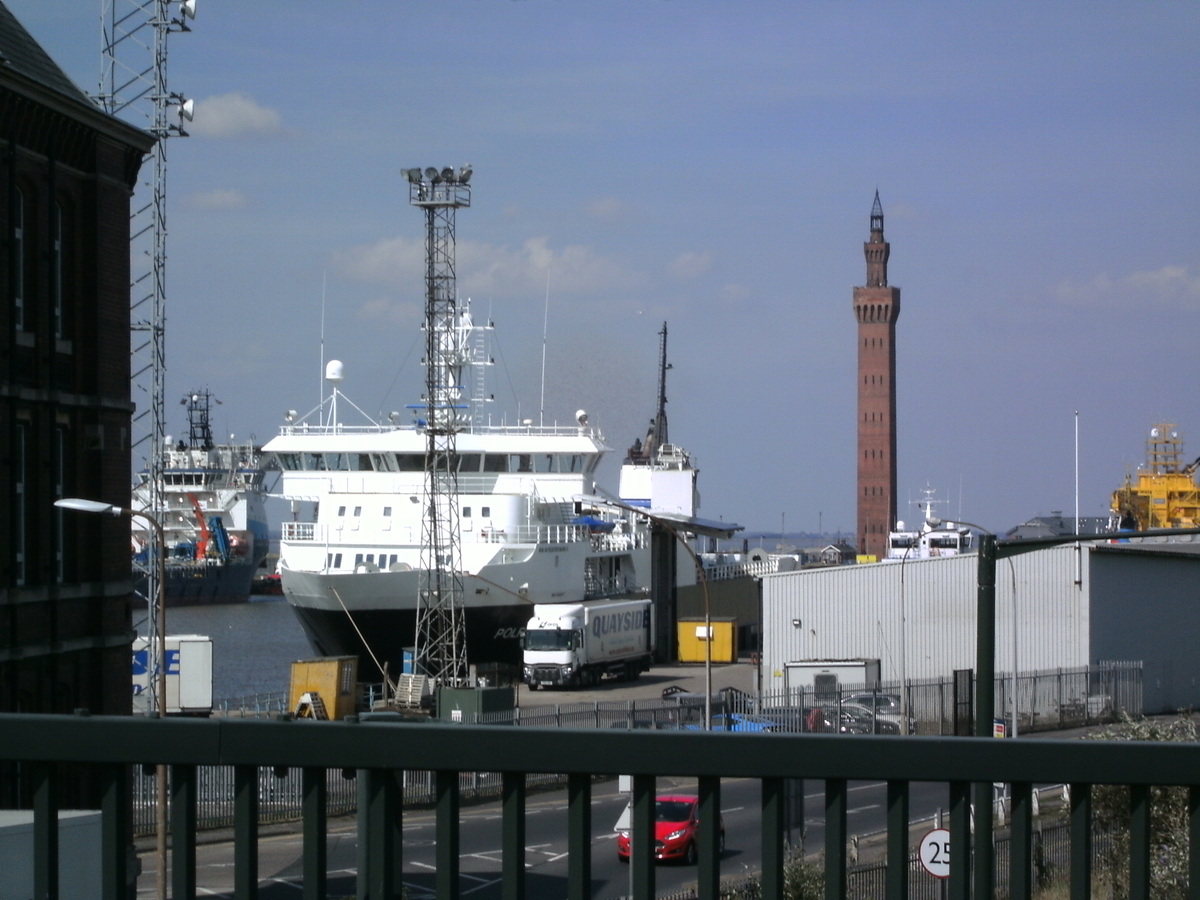 Grimsby Dock Tower and ships